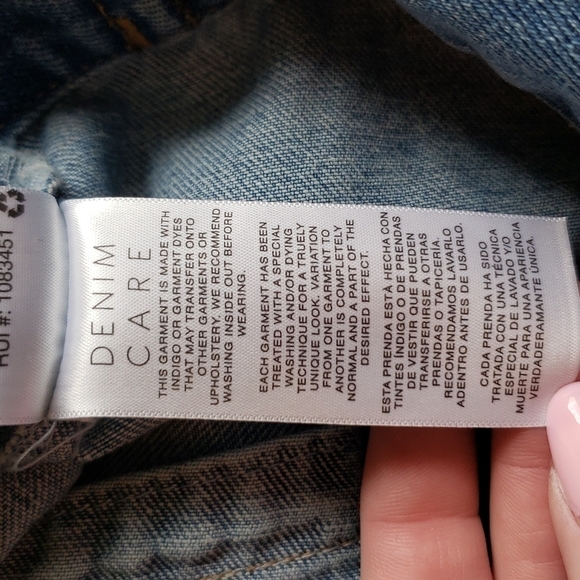 Kensie Vintage Lux Sleeveless Denim Jacket - Size L - Picture 9 of 9